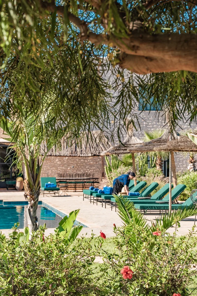 Terrasse et espaces de détente pour un séjour à Essaouira