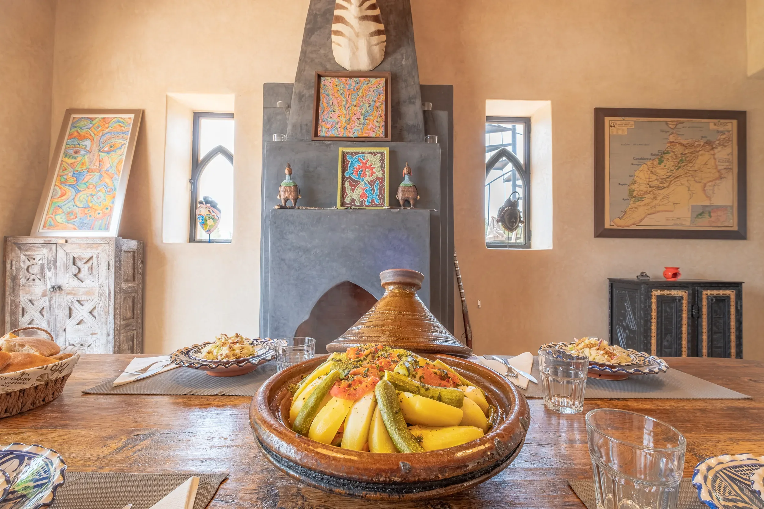 Repas préparé par le cuisinier privé de la villa à Essaouira